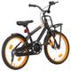 vidaXL Kinderfahrrad mit Frontgepäckträger 18 Zoll Schwarz und Orange