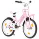 vidaXL Kinderfahrrad mit Frontgepäckträger 18 Zoll Rosa und Schwarz