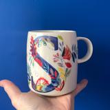 Anthropologie Dining | Anthropologie S Letter Mug Starla M. Halfmann Monogram | Color: Blue/White | Size: Os