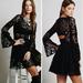 Free People Dresses | Free People Black Lace Bell Sleeve Dress | Color: Black | Size: 0