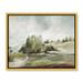 Birch Lane™ Green Country Road by Allison Pearce - Floater Frame Print on Canvas in Brown/Gray/Green | 12.5 H x 15.5 W x 2 D in | Wayfair