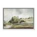 Birch Lane™ Green Country Road by Allison Pearce - Floater Frame Print on Canvas in Brown/Gray/Green | 13.5 H x 19.5 W x 2 D in | Wayfair