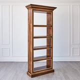 Global Views Full Library Bookcase-Brass Framed Wood in Brown | 93 H x 42 W x 15.5 D in | Wayfair 9.93724