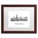Trademark Fine Art "Providence RI Skyline WB-BW" by Marlene Watson Framed Graphic Art Canvas, Wood in Black/White | 16 H x 20 W x 0.5 D in | Wayfair