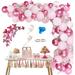 MMTX 117 Piece Butterfly Girl Birthday Decoration Kit in Gray/Pink | 8 W x 8 D in | Wayfair WFZLNQ0058
