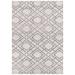 Gray 91 x 63 x 0.43 in Area Rug - Corrigan Studio® Jacqueli Geometric Machine Woven Area Rug in White/Grey | 91 H x 63 W x 0.43 D in | Wayfair