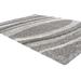 Black 91 x 63 x 0.79 in Area Rug - Orren Ellis Warsan Abstract Machine Woven Area Rug in Silver/Grey/Charcoal/Ivory | Wayfair