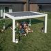 Backyard Discovery 14' x 12' Windham/Trenton Steel Pergola w/Canopy Metal/Steel in White | 89.5 H x 168 W x 144 D in | Wayfair 2105522