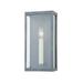 Troy 1 Light Exterior Wall Sconce - Textured Black/Weathered Zinc Aluminum/Glass/Metal in Gray | 13 H x 6.5 W x 4 D in | Wayfair B1031-WZN
