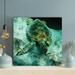 Bayou Breeze Brown & Green Turtle - 1 Piece Square Graphic Art Print On Wrapped Canvas in Brown/Green | 16 H x 16 W x 2 D in | Wayfair