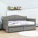 Red Barrel Studio® Twin Size Wood Daybed w/ Two Drawers Wood in Gray | 35 H x 42 W x 78 D in | Wayfair 2F8B00DFC1B54CCC98B661DD9CCD3416