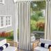 Beachcrest Home™ Shay Striped Light Filtering Outdoor Tab Top Single Curtain Panel Polyester in White | 84 H in | Wayfair