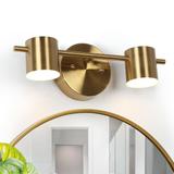 Modern 1/2/3-Light Gold Brass LED Bathroom Vanity Light Linear Wall Sconces