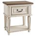 Signature Design by Ashley Nettle Bank 1-drawer Chipped White and Brown Wood Nightstand