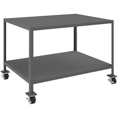 Durham Mfg 36" x 48" Heavy-Duty 2 Shelf Mobile Machine Table MTM364836-3K295