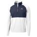 Men's Cutter & Buck White/Navy Gonzaga Bulldogs Adapt Eco Knit Hybrid Recycled Quarter-Zip Pullover Top