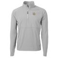 Men's Cutter & Buck Silver Marquette Golden Eagles Adapt Eco Knit Hybrid Recycled Quarter-Zip Pullover Top