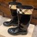 Burberry Shoes | Burberry Rain Boots Size 35 | Color: Black/Tan | Size: 5