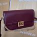 Michael Kors Bags | Michael Kors Sonia Medium Leather Shoulder Bag Merlot | Color: Gold/Purple | Size: Medium