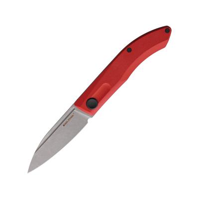 Real Steel Stella Folder Folding Knife 3" stonewash finish VG-10 stainless blade Red G10 handle 7053