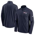 Men's Nike Navy New England Patriots Logo Pacer Performance Half-Zip Jacket