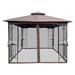 INLE 10 Ft. W x 10 Ft. D Steel Patio Gazebo Metal/Steel/Soft-top in Brown | 109 H x 117 W x 117 D in | Wayfair NIESL2964