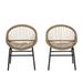 Bay Isle Home™ Aarryn Patio Dining Armchair w/ Cushion Wicker/Rattan in Black | 32.75 H x 23.75 W x 25.75 D in | Wayfair