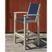 POLYWOOD® Coastal Outdoor Bar Chair Plastic in Brown | 49 H x 24.5 W x 25 D in | Wayfair 9012-SA902