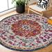 Blue/Orange 79 W in Area Rug - Charlton Home® Favreau Floral Ivory/Blue/Orange Area Rug Polypropylene | Wayfair 3F3C309856FC4446BD81AEE0BC6B7C4B