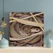 Latitude Run® Brown & Black Snake On Brown Wooden Sticks - Wrapped Canvas Painting Metal in Black/Brown | 32 H x 32 W x 2 D in | Wayfair