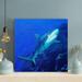 Rosecliff Heights Underwater Shark - Wrapped Canvas Painting Canvas in Blue | 12 H x 12 W x 2 D in | Wayfair C3BC584ED2674E6FA1EE44C1D6D3881B