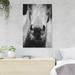 Gracie Oaks 63_Grayscale Photo Of Horse On en Fence - 1 Piece Rectangle Graphic Art Print On Wrapped Canvas in Black/Gray | Wayfair