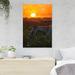 Gracie Oaks 11_A White Horse Before Sunset - 1 Piece Rectangle Graphic Art Print On Wrapped Canvas in Black/Orange | 14 H x 11 W x 2 D in | Wayfair