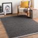 Yuna 8' x 10' Cottage Handmade petyarn ourdoor Black/Charcoal Area Rug - Hauteloom