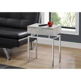 Accent Table, Side, End, Nightstand, Lamp, Storage Drawer, Living Room, Bedroom, Metal, Laminate, Glossy Chrome