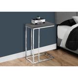 Accent Table, C-shaped, End, Side, Snack, Living Room, Bedroom, Metal, Laminate, Glossy Chrome, Contemporary, Modern