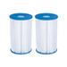 Summer Waves P57000302 Replacement Type B Pool and Spa Filter Cartridge, 2 Pack - 2.49