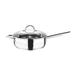 Bergner 5-Quart Saute Pan with Helper Handle Stainless Steel Dishwasher Safe Induction Ready with Lid
