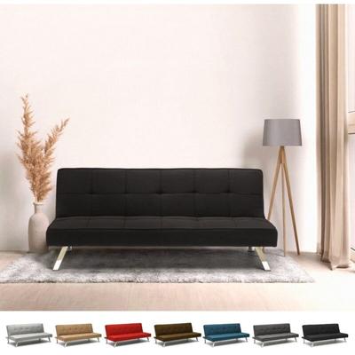 Design Schlafsofa Gemma, moderne 2-Sitzer Couch Mit Schlaffunktion - Schwarz Image
