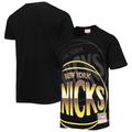 Men's Mitchell & Ness Black New York Knicks Big Tall Hardwood Classics Face 4.0 T-Shirt