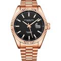 Stuhrling Original Men's Symphony Regent Coronet Stainless Steel Bracelet Watch, Rose Gold, Quartz Watch