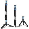 SIRUI P-325FL Camera Hiking Walking Stick Monopod with Feet, 66.9” Lightweight Carbon Fiber DSLR Photo Video Monopod, 5-Section Telescopic Monopod, Modular Design, Quick Deploy, Leg only