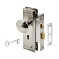 Prime-Line Satin Nickel Interior Door Lock in Gray | 7.05 H x 7.5 W x 2.3 D in | Wayfair E 2330