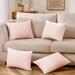Everly Quinn Set Of 4 Throw Pillow Velvet Cushion Covers Velvet in Pink | 14 H x 20 W x 1 D in | Wayfair D834360A99F34CCC83CBE5D9D01CE919