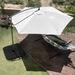 Freeport Park® Giunta 10' Cantilever Outdoor Patio Umbrella w/ 220lb Fillable Base Easy Crank Canopy in White/Brown | Wayfair