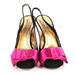 Kate Spade Shoes | Kate Spade Peep Toe Slingback Black Suede Satin Bow Heels | Color: Black/Pink | Size: 7.5