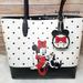 Kate Spade Bags | Disney X Kate Spade New York Minnie Mouse Tote Bag Polka Dot Coin Purse Black | Color: Black/White | Size: Set