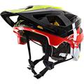 Alpinestars Vector Tech MIPS Helmet-Pilot Black Yellow Fluo Red Gloss Motorrad Helm, Weiß, M (57/58)