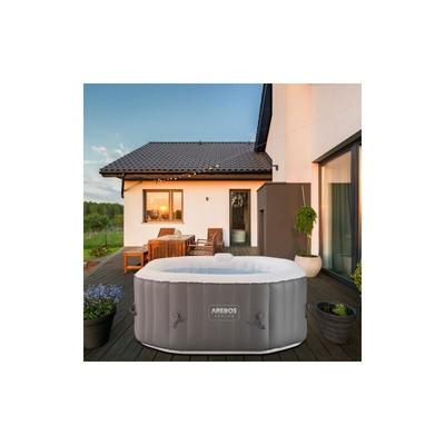 In-Outdoor Whirlpool 2400W Spa Pool Wellness Massage oktogonal 154x154 cm - Arebos