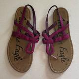 American Eagle Outfitters Shoes | American Eagle Sandals Size 8.5 8 1/2 Ankle Straps Purple | Color: Purple | Size: 8.5